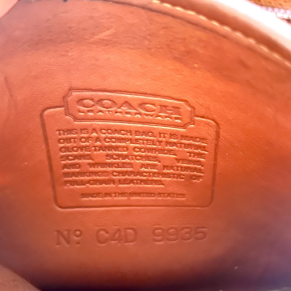 Vintage Coach 90's Hadley British Tan Leather Crossbody - Picture 5 of 9